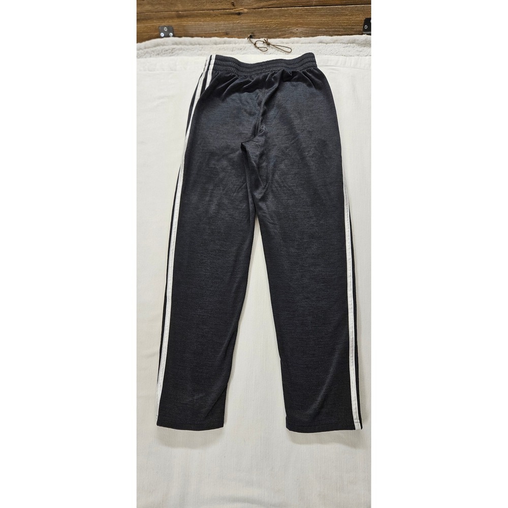 Adidas Kids Gray Heathered Track Pants White Stripes Size M 10/12‎ Joggers